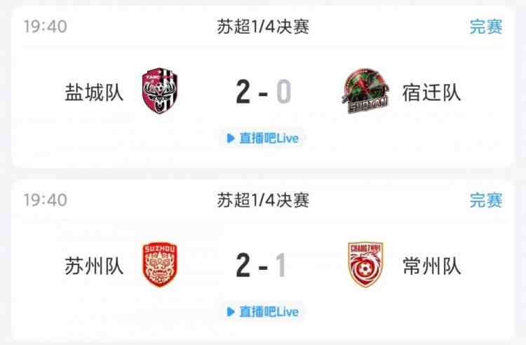 蘇超綜述：常州遭蘇州絕殺+丟點無緣絕平，鹽城主場2-0輕取宿遷