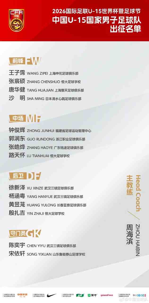 球探博主談中國(guó)U15隊(duì)：我比較關(guān)注沙明，他4月對(duì)陣意大利時(shí)雙響